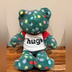 Build a bear plush frog polkadot, holiday, stuffed animal
